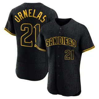 Men's Authentic Black Tirso Ornelas San Diego Padres Snake Skin City Jersey