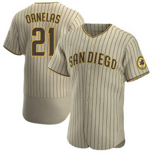 Men's Authentic Tan/Brown Tirso Ornelas San Diego Padres Alternate Jersey