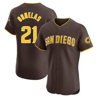 Men's Elite Brown Tirso Ornelas San Diego Padres Road Vapor Premier Jersey