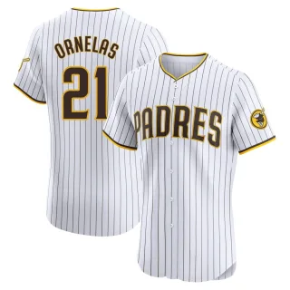 Men's Elite White Tirso Ornelas San Diego Padres Home Jersey