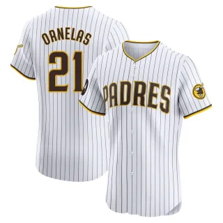Men's Elite White Tirso Ornelas San Diego Padres Home Patch Jersey