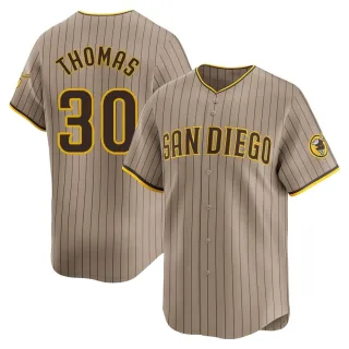 Men's Limited Derrel Thomas San Diego Padres Tan Alternate Jersey
