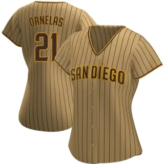 Women's Authentic Tan/Brown Tirso Ornelas San Diego Padres Alternate Jersey