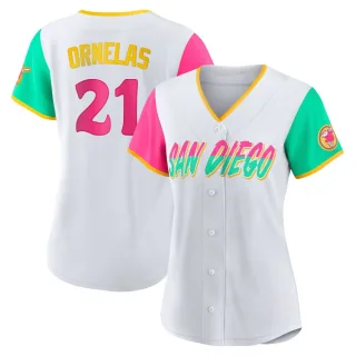 Women's Authentic White Tirso Ornelas San Diego Padres 2022 City Connect Jersey