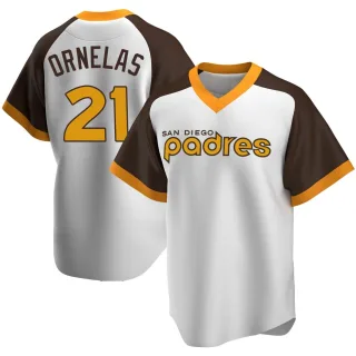 Youth Replica White Tirso Ornelas San Diego Padres Home Cooperstown Collection Jersey