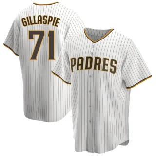 Youth Replica White/Brown Logan Gillaspie San Diego Padres Home Jersey