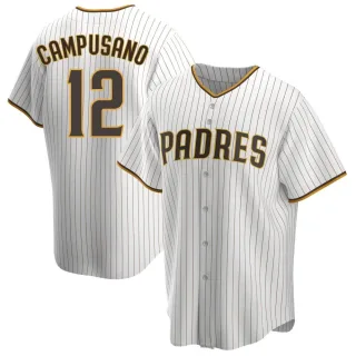 Youth Replica White/Brown Luis Campusano San Diego Padres Home Jersey