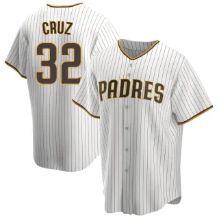 Youth Replica White/Brown Nelson Cruz San Diego Padres Home Jersey