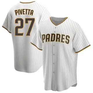Youth Replica White/Brown Nick Pivetta San Diego Padres Home Jersey