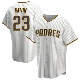 Youth Replica White/Brown Phil Nevin San Diego Padres Home Jersey