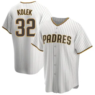 Youth Replica White/Brown Stephen Kolek San Diego Padres Home Jersey