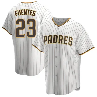 Youth Replica White/Brown Tito Fuentes San Diego Padres Home Jersey