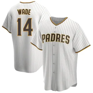 Youth Replica White/Brown Tyler Wade San Diego Padres Home Jersey