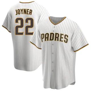 Youth Replica White/Brown Wally Joyner San Diego Padres Home Jersey