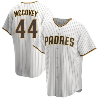Youth Replica White/Brown Willie Mccovey San Diego Padres Home Jersey