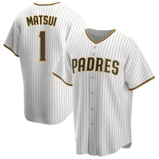 Youth Replica White/Brown Yuki Matsui San Diego Padres Home Jersey